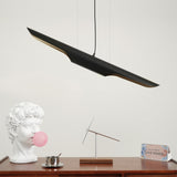 Modern Minimalist Cylindrical Pipe Pendant Light in Matte Black and Gold Finish