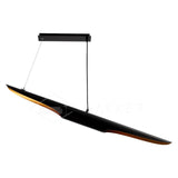 Modern Minimalist Cylindrical Pipe Pendant Light in Matte Black and Gold Finish