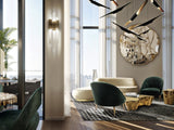 Modern Minimalist Cylindrical Pipe Pendant Light in Matte Black and Gold Finish