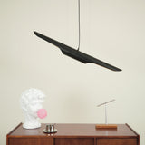 Modern Minimalist Cylindrical Pipe Pendant Light in Matte Black and Gold Finish