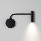 Modern Minimalist Disc LED Wall Sconce Set with Adjustable Pivoting Arm for Bedside Reading