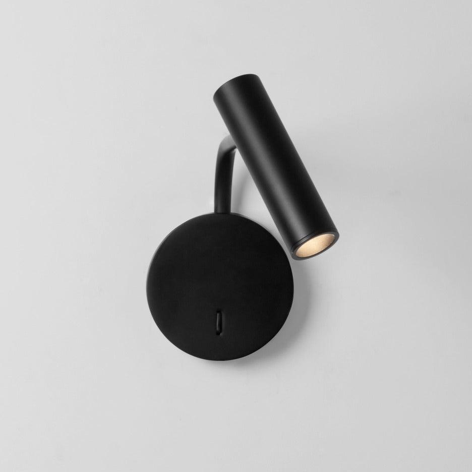 Modern Minimalist Disc LED Wall Sconce Set with Adjustable Pivoting Arm for Bedside Reading
