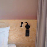 Modern Minimalist Disc LED Wall Sconce Set with Adjustable Pivoting Arm for Bedside Reading