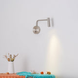 Modern Minimalist Disc LED Wall Sconce Set with Adjustable Pivoting Arm for Bedside Reading
