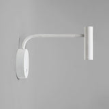 Modern Minimalist Disc LED Wall Sconce Set with Adjustable Pivoting Arm for Bedside Reading