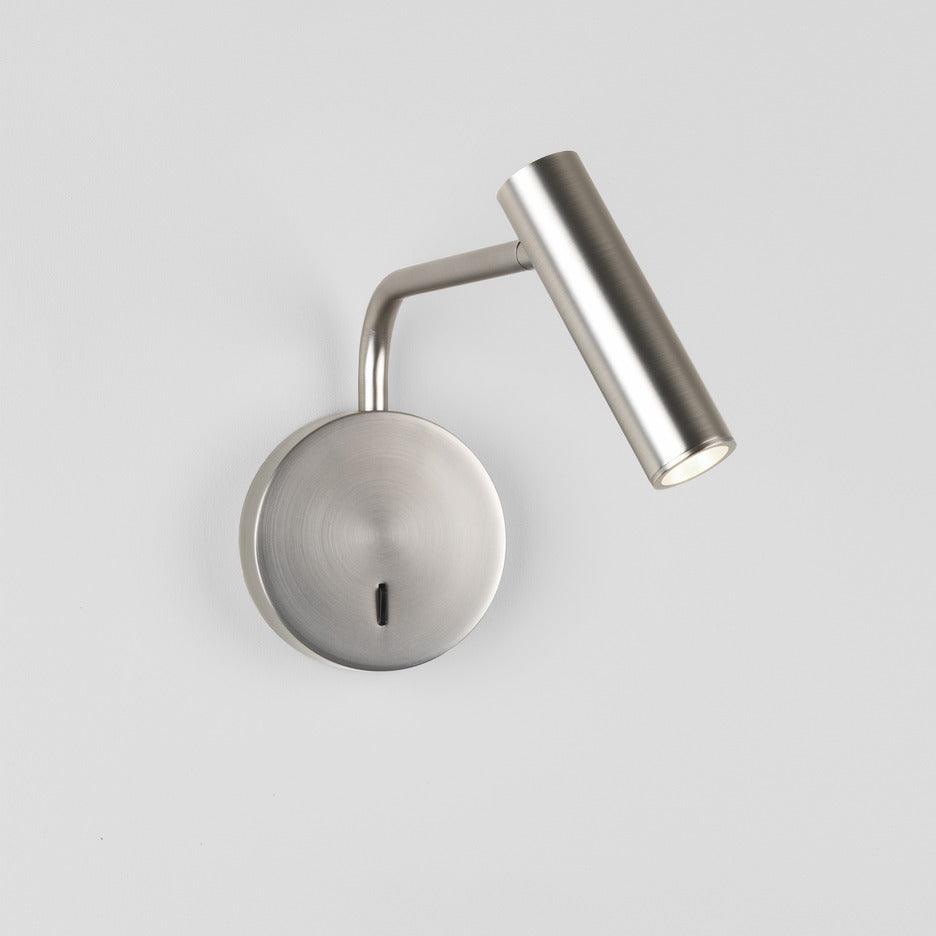 Modern Minimalist Disc LED Wall Sconce Set with Adjustable Pivoting Arm for Bedside Reading