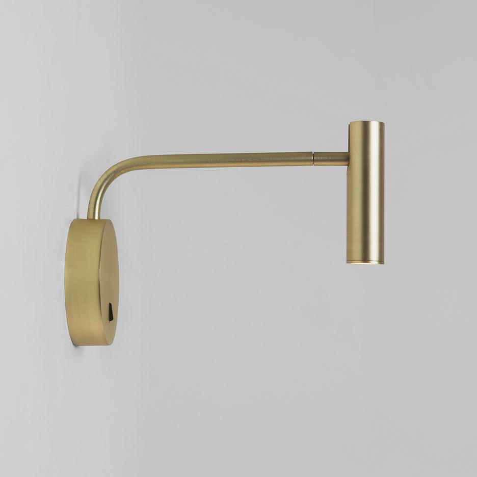 Modern Minimalist Disc LED Wall Sconce Set with Adjustable Pivoting Arm for Bedside Reading