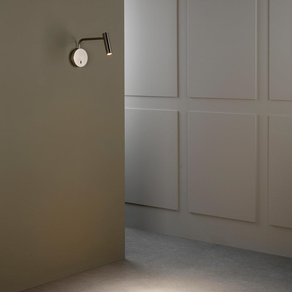 Modern Minimalist Disc LED Wall Sconce Set with Adjustable Pivoting Arm for Bedside Reading