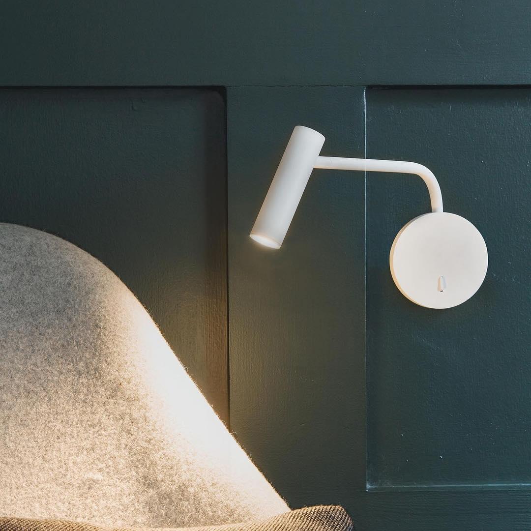 Modern Minimalist Disc LED Wall Sconce Set with Adjustable Pivoting Arm for Bedside Reading