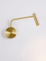 Modern Minimalist Disc LED Wall Sconce Set with Adjustable Pivoting Arm for Bedside Reading