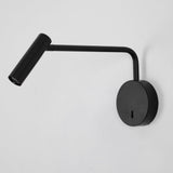 Modern Minimalist Disc LED Wall Sconce Set with Adjustable Pivoting Arm for Bedside Reading