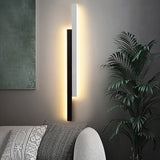 Modern Minimalist Double Linear LED Wall Sconce Nordic Long Strip Lighting for Hallways and Bedside