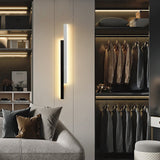 Modern Minimalist Double Linear LED Wall Sconce Nordic Long Strip Lighting for Hallways and Bedside