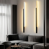 Modern Minimalist Double Linear LED Wall Sconce Nordic Long Strip Lighting for Hallways and Bedside