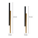 Modern Minimalist Double Linear LED Wall Sconce Nordic Long Strip Lighting for Hallways and Bedside