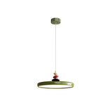 Modern Minimalist Geometric LED Pendant Light with Balanced Circular Frame Design