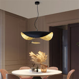 Modern Minimalist Giorgio Curving Disc LED Pendant Light with Adjustable Hanging Height