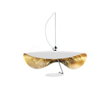 Modern Minimalist Giorgio Curving Disc LED Pendant Light with Adjustable Hanging Height