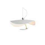 Modern Minimalist Giorgio Curving Disc LED Pendant Light with Adjustable Hanging Height