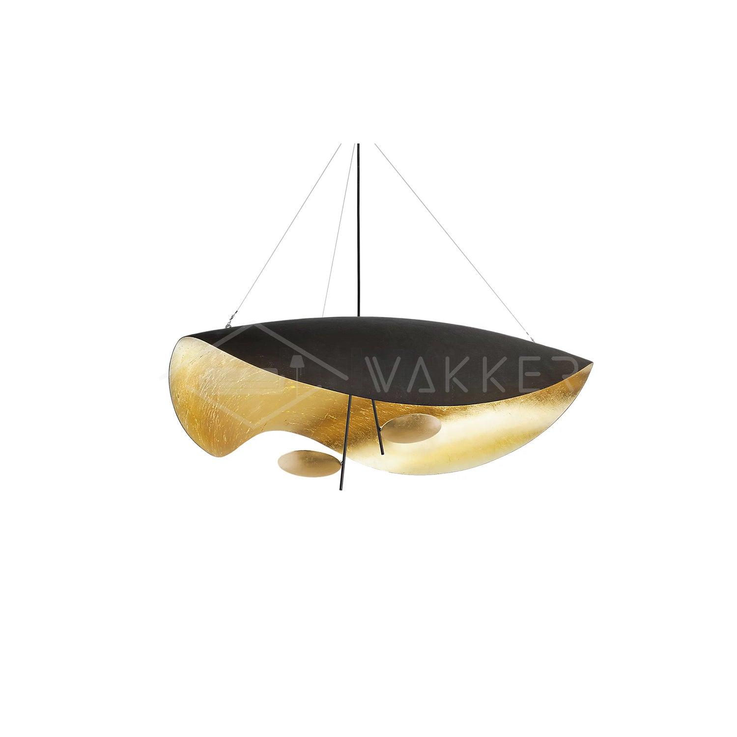 Modern Minimalist Giorgio Curving Disc LED Pendant Light with Adjustable Hanging Height