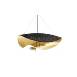 Modern Minimalist Giorgio Curving Disc LED Pendant Light with Adjustable Hanging Height