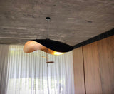 Modern Minimalist Giorgio Curving Disc LED Pendant Light with Adjustable Hanging Height