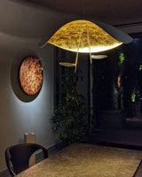 Modern Minimalist Giorgio Curving Disc LED Pendant Light with Adjustable Hanging Height
