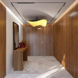 Modern Minimalist Giorgio Curving Disc LED Pendant Light with Adjustable Hanging Height
