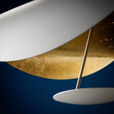 Modern Minimalist Giorgio Curving Disc LED Pendant Light with Adjustable Hanging Height