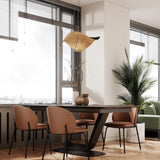 Modern Minimalist Giorgio Curving Disc LED Pendant Light with Adjustable Hanging Height