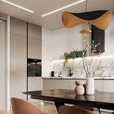 Modern Minimalist Giorgio Curving Disc LED Pendant Light with Adjustable Hanging Height