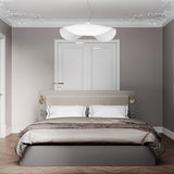 Modern Minimalist Giorgio Curving Disc LED Pendant Light with Adjustable Hanging Height