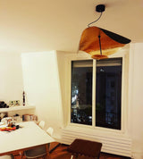 Modern Minimalist Giorgio Curving Disc LED Pendant Light with Adjustable Hanging Height