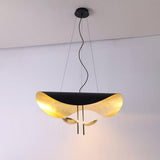 Modern Minimalist Giorgio Curving Disc LED Pendant Light with Adjustable Hanging Height