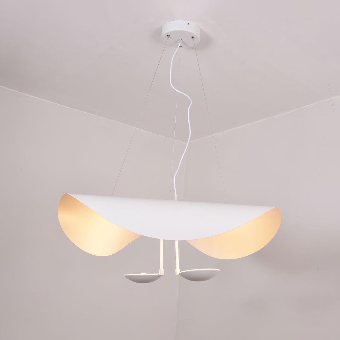 Modern Minimalist Giorgio Curving Disc LED Pendant Light with Adjustable Hanging Height
