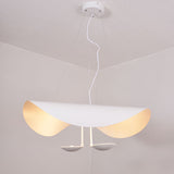 Modern Minimalist Giorgio Curving Disc LED Pendant Light with Adjustable Hanging Height