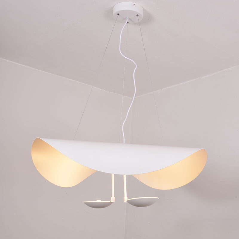 Modern Minimalist Giorgio Curving Disc LED Pendant Light with Adjustable Hanging Height