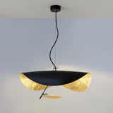 Modern Minimalist Giorgio Curving Disc LED Pendant Light with Adjustable Hanging Height