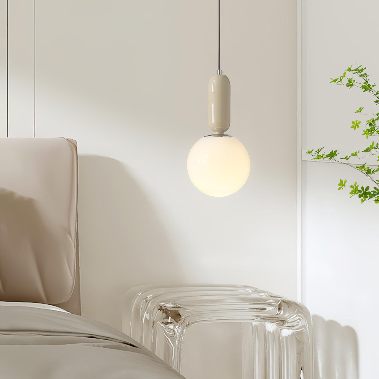 Modern Minimalist Glass Globe Pendant Light Scandinavian Hanging Ball Lamp