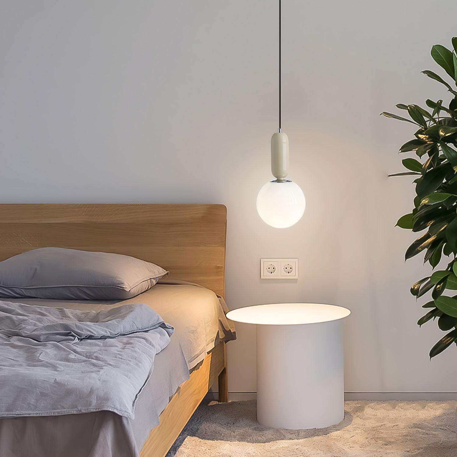 Modern Minimalist Glass Globe Pendant Light Scandinavian Hanging Ball Lamp
