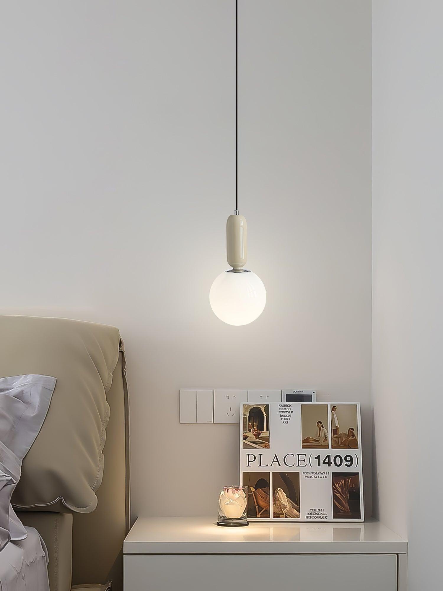 Modern Minimalist Glass Globe Pendant Light Scandinavian Hanging Ball Lamp
