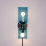 Modern Minimalist Glass Globe Plug In Wall Sconce Set of 2 Brass Bracket Wall Lamp