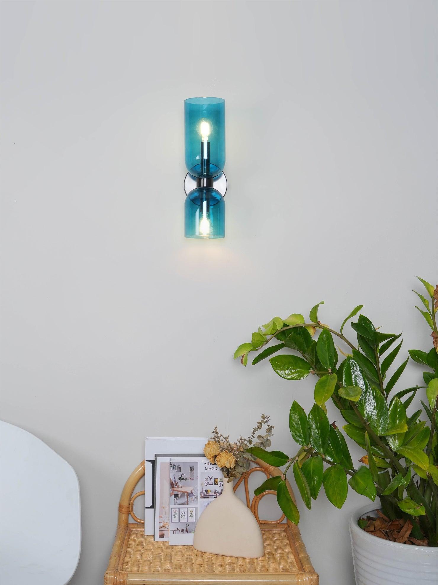 Modern Minimalist Glass Globe Plug In Wall Sconce Set of 2 Brass Bracket Wall Lamp