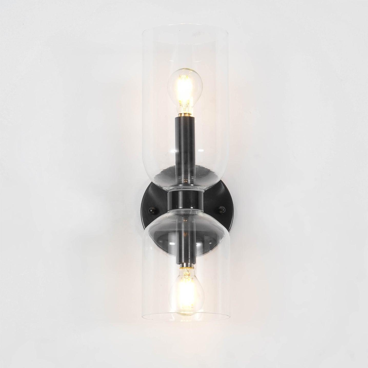 Modern Minimalist Glass Globe Plug In Wall Sconce Set of 2 Brass Bracket Wall Lamp