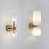 Modern Minimalist Glass Globe Plug In Wall Sconce Set of 2 Brass Bracket Wall Lamp