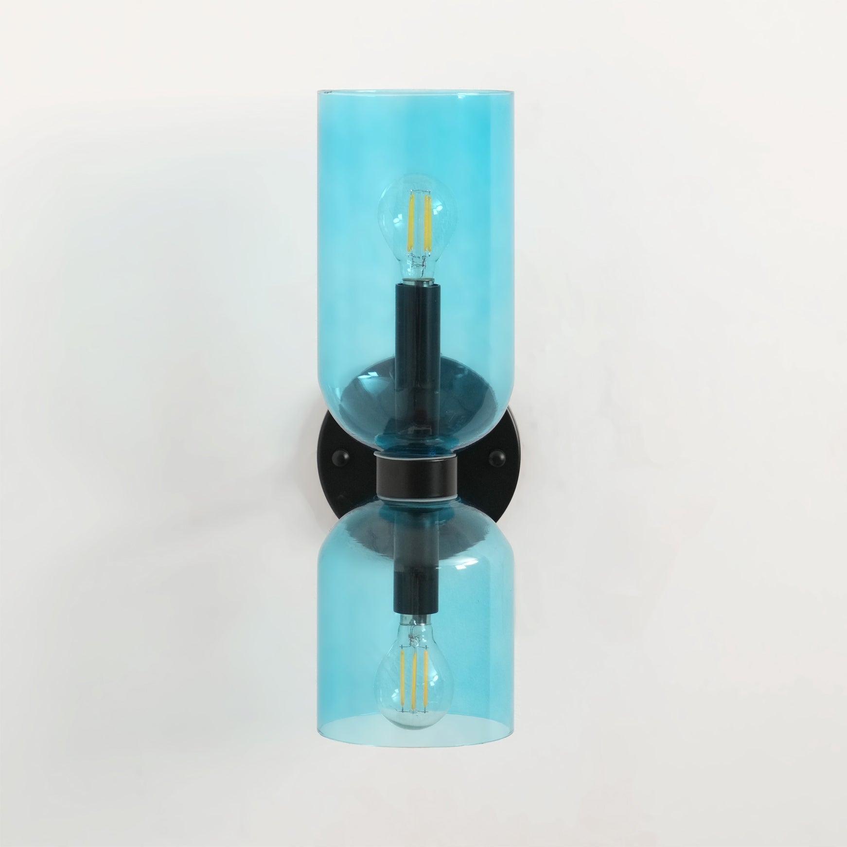 Modern Minimalist Glass Globe Plug In Wall Sconce Set of 2 Brass Bracket Wall Lamp