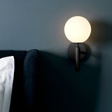 Modern Minimalist Glass Globe Wall Sconce Elegant 5W LED Sphere Indoor Wall Light