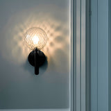 Modern Minimalist Glass Globe Wall Sconce Elegant 5W LED Sphere Indoor Wall Light
