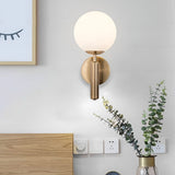 Modern Minimalist Glass Globe Wall Sconce Elegant 5W LED Sphere Indoor Wall Light