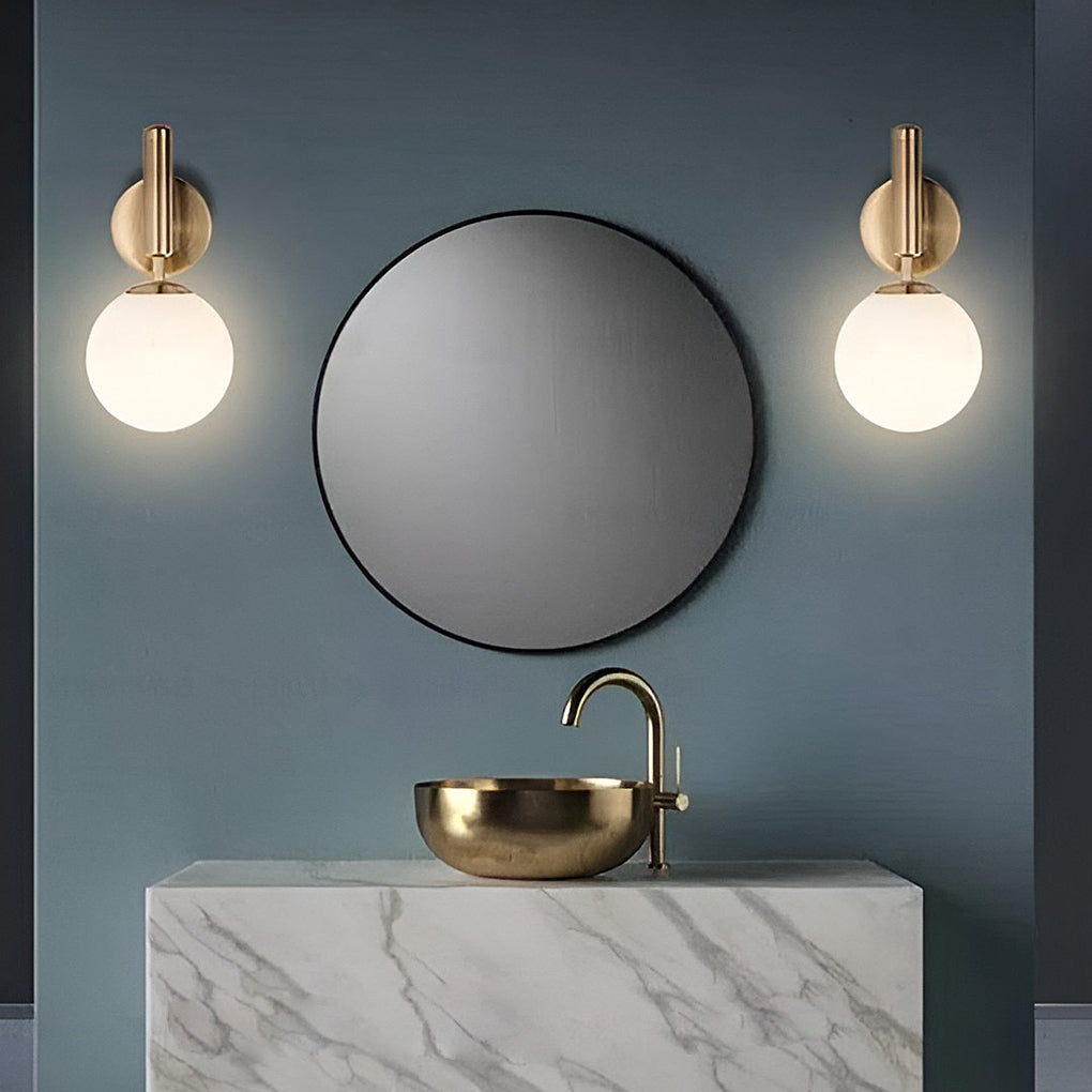 Modern Minimalist Glass Globe Wall Sconce Elegant 5W LED Sphere Indoor Wall Light